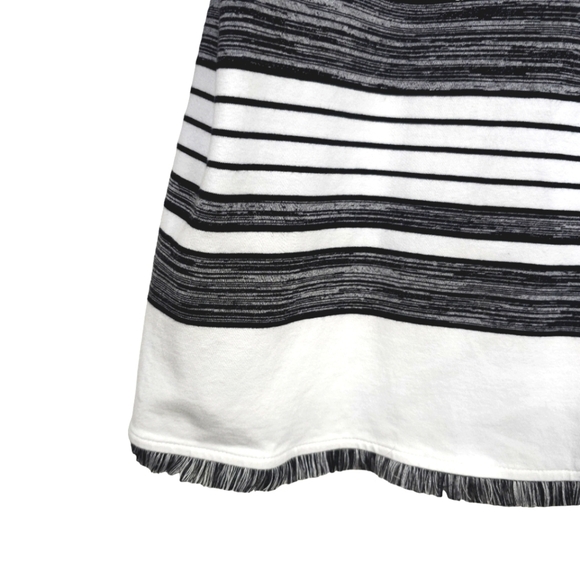 Talbots STRIPE TASSEL SPLIT-NECK Top - Picture 4 of 9